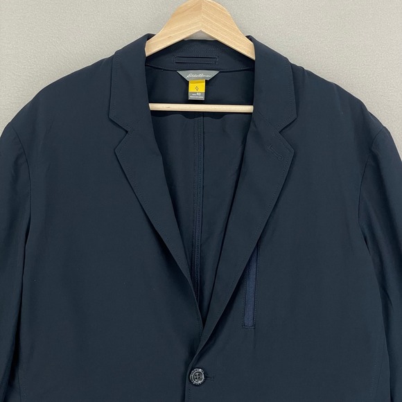 Eddie Bauer‎ TRAVEX Blazer Jacket Mens 40 Dark Navy Performance Stretch 2-Button - Picture 2 of 16